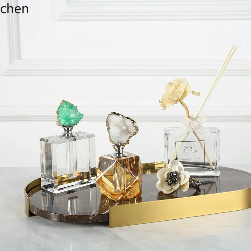 

Zml agate perfume bottle - home & hotel fashion crystal crafts - model room decorative ornaments