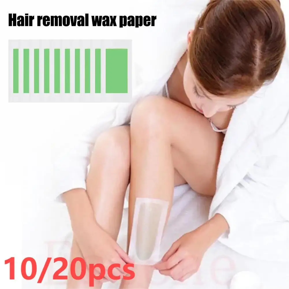 10/20 buah Strip lilin bibir wajah rambut janggut dagu rambut kaki sisi ganda kertas Waxing tahan lama produk penghilang rambut tubuh