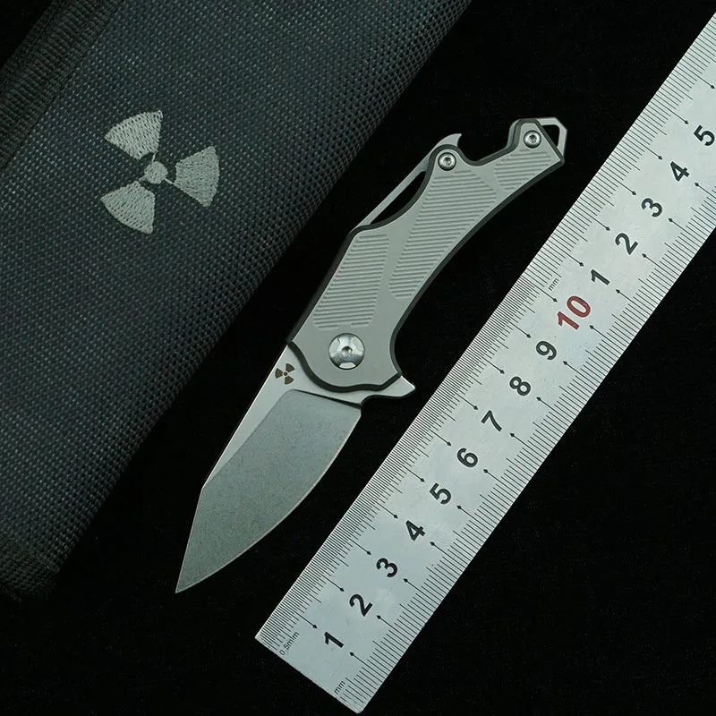 

LEMIFSHE JR9315 Real M390 Blade Titanium Alloy Handle Folding Knife Outdoor Camping Hunting Kitchen Survival Pocket EDC Tool