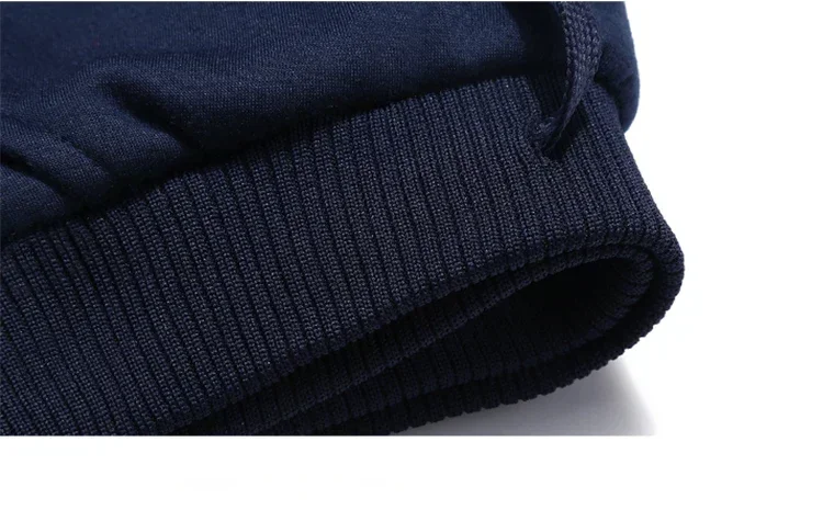Herbst Winter Herren Fleece-gefütterter Reißverschluss-Hoodie Zweiteiliger Trainingsanzug Dicker Warmer Kapuzenpullover mit Hose Outdoor Fitness Alltag Streetwear – Detail 13