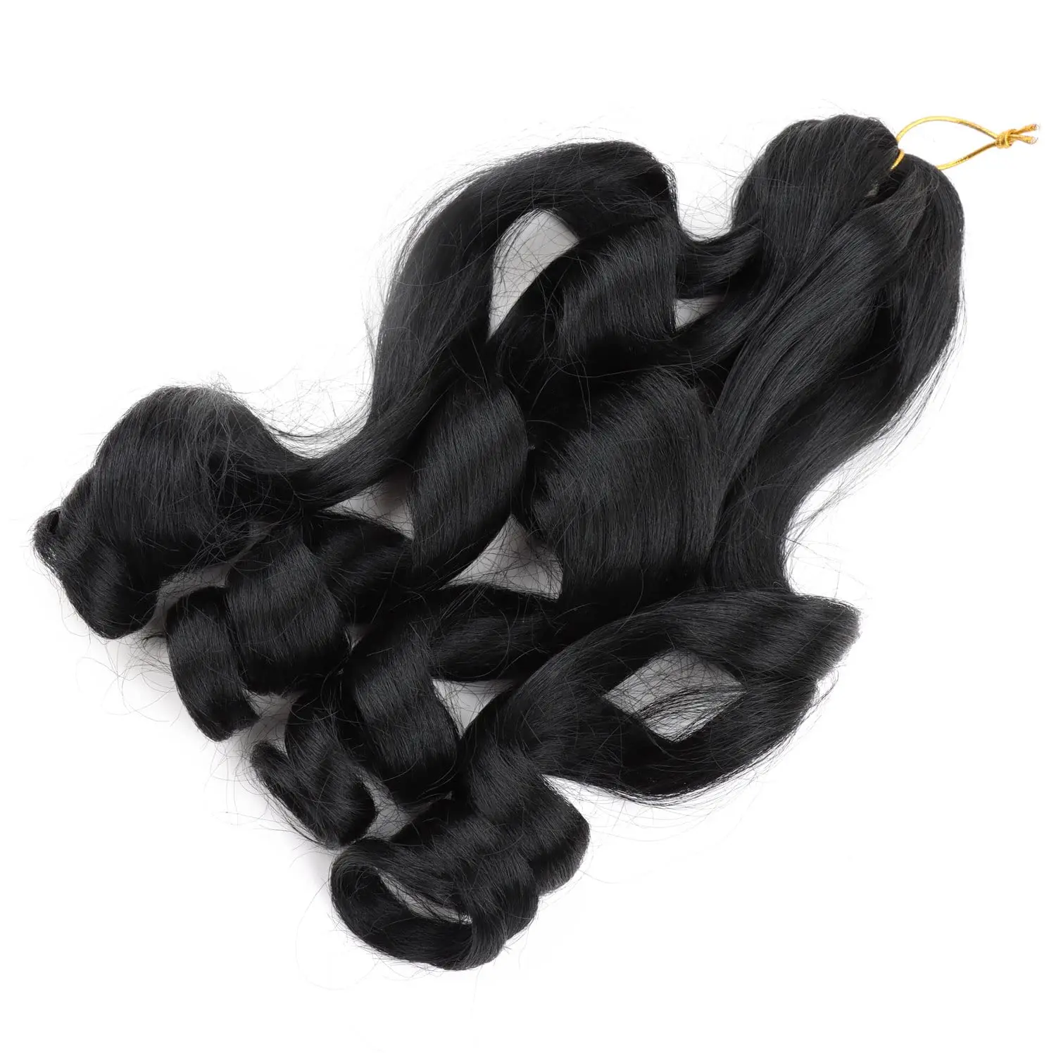 16 Inch Bouncy Braiding Hair French Curles Synthetic Hair Extensions 16 inch Pre Streched Premium Wavy Braiding Hair