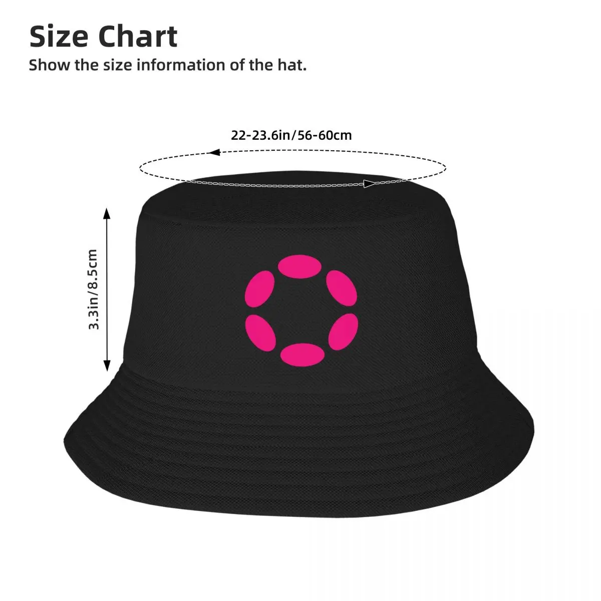 Polkadot DOT Crypto Altcoin - Pink Outline Logo Variant Bucket Hats Panama For Man Woman Bob Hats Fisherman Hats Unisex Cap