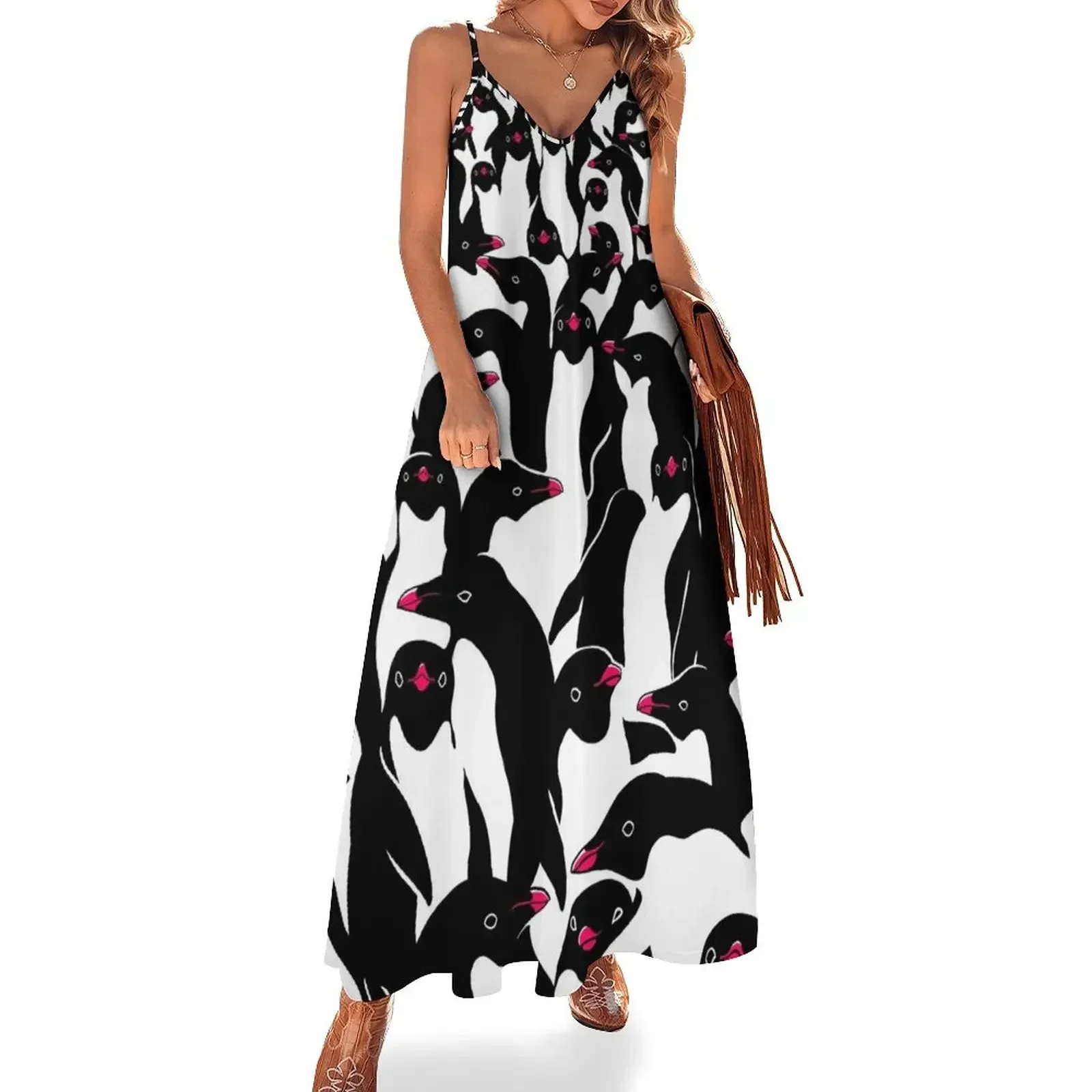 

meanwhile penguins II Sleeveless Dress summer dresses womens 2025 Women's summer dresses Dress