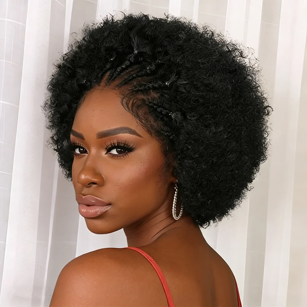 afro-curly-wigs-colorful-human-hair-wigs-with-braids-13×4-lace-front-wig-human-hair-wig-for-women-6inch