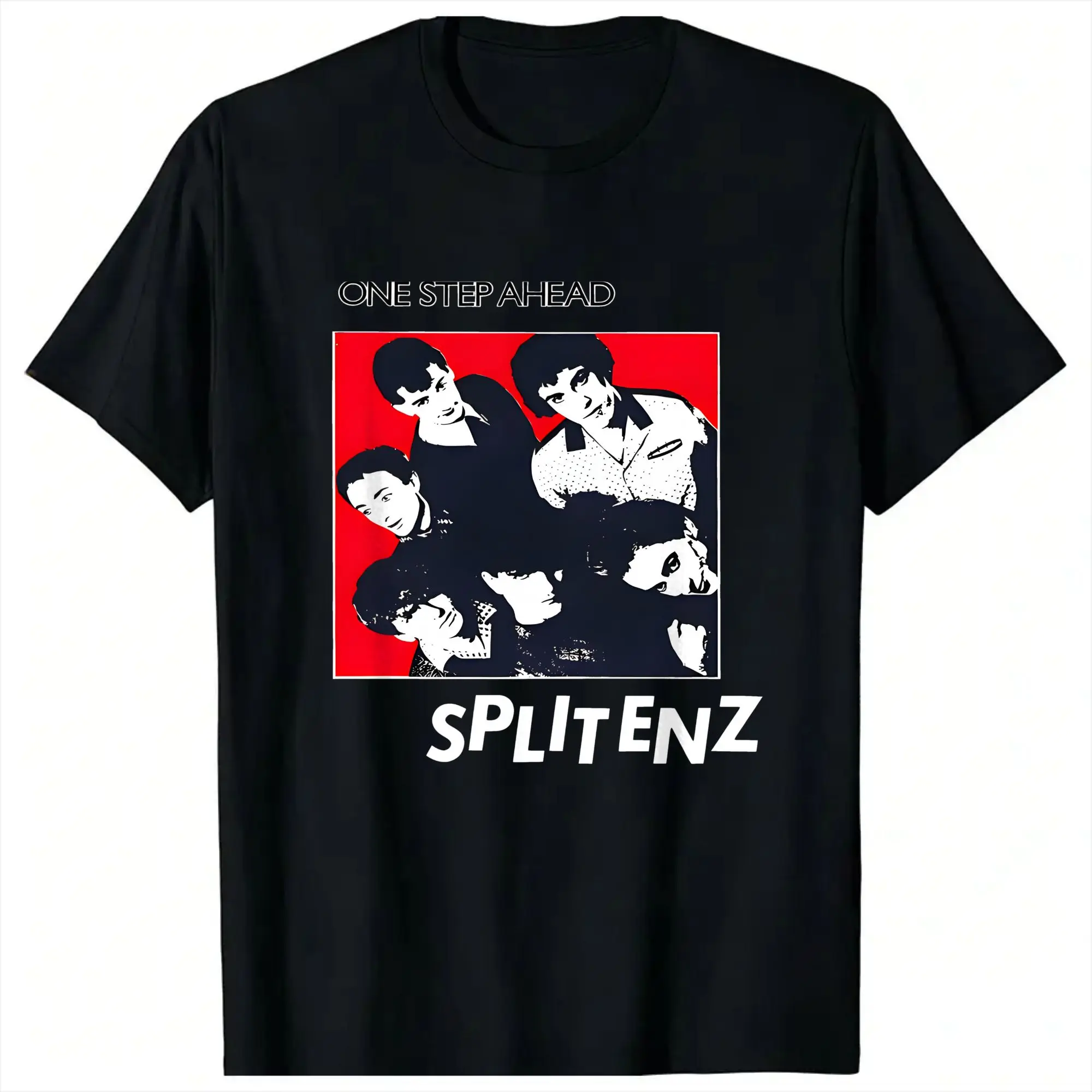 Creative Split Enz   One Step Ahead T-Shirt Men Round Collar Cotton T Shirt  Short Sleeve Tees Printed Clothes