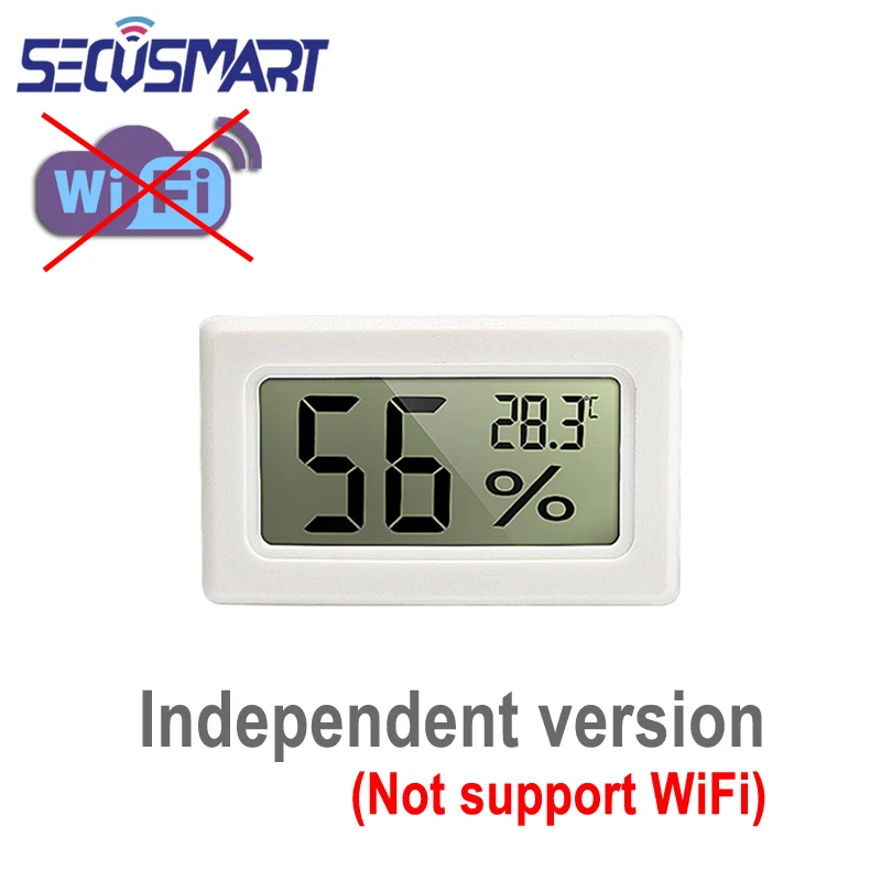 Independent Mini Temperature And Humidity Sensor White Electronic Digital Thermometer Indoor Home LCD Hygrometer Detector