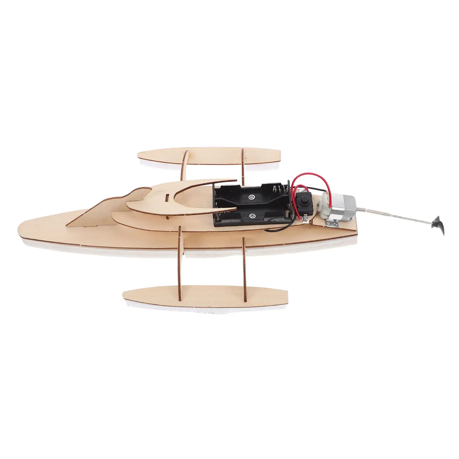 

1Set Trihull Wooden Boat Electric Powered DIY Assembly Kit 3D Puzzle Ship Craft for Kids Creative Educational Fun