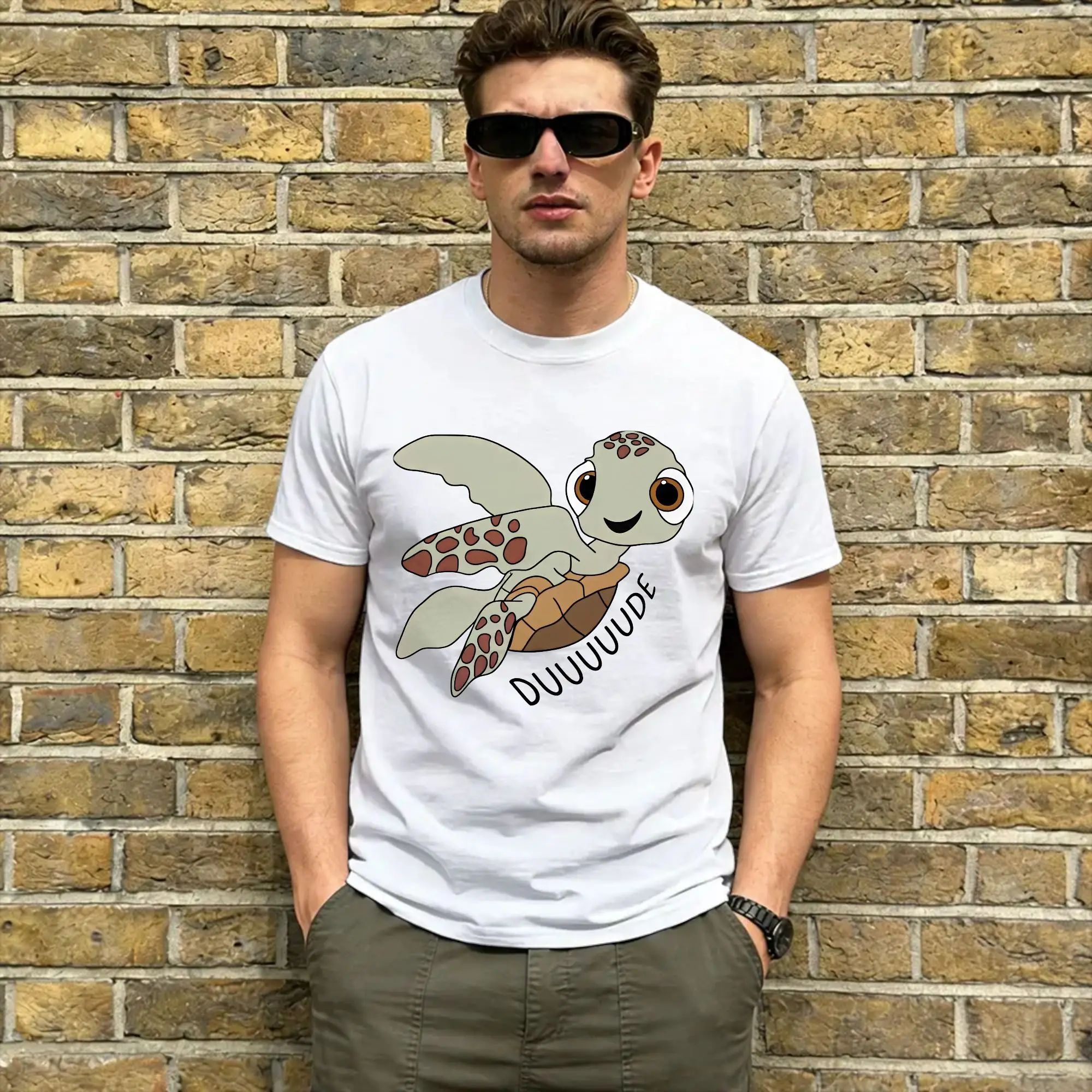 Findings Nemo Character T-Shirt Men  Vintage 100% Cotton Tee Shirt Crewneck Short Sleeve T Shirts Gift Idea Clothes