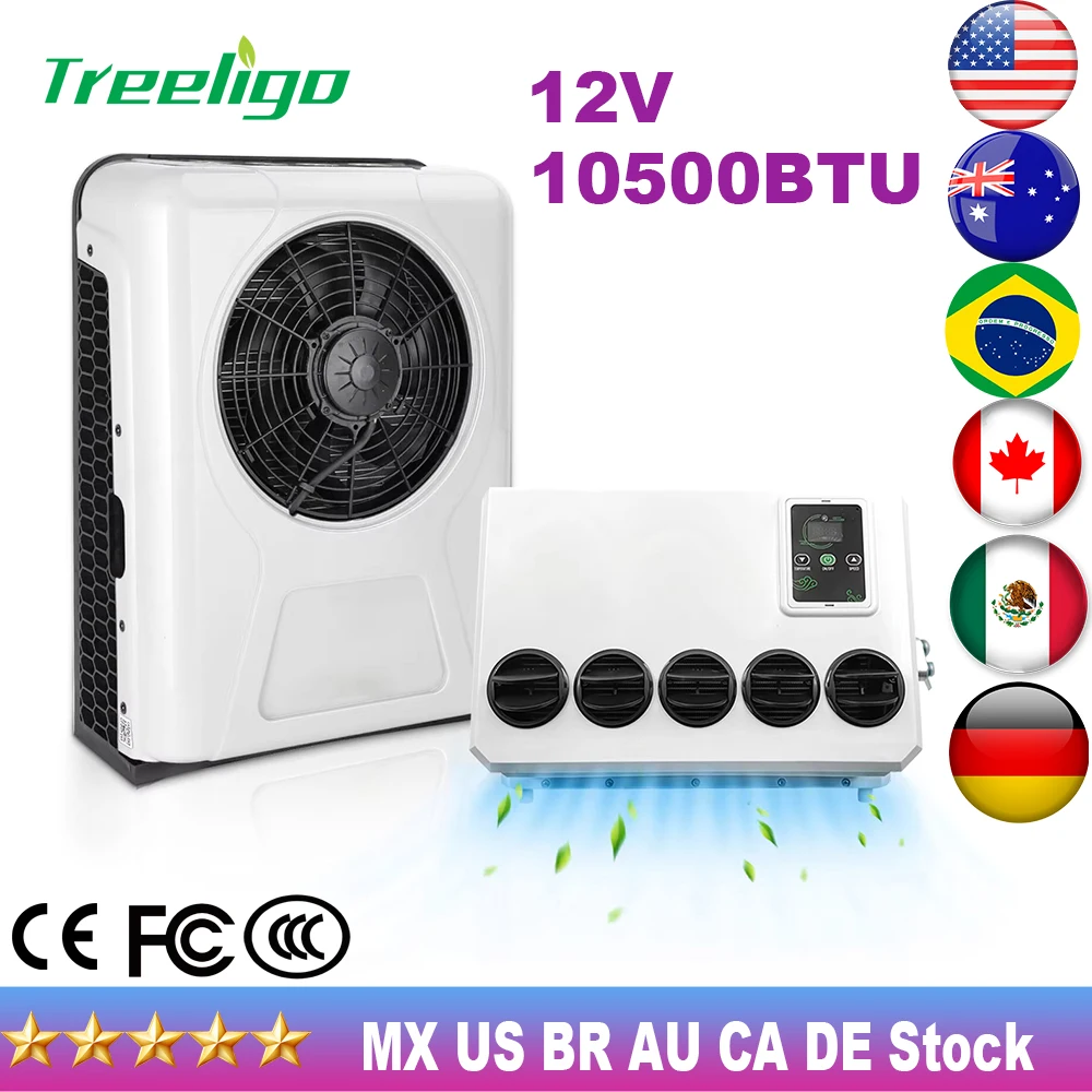

Treeligo 12V New Energy Air Conditioning For SCANIA Volvo Renault MAN DAF IVECO Kenworth Truck Split Electric AC Air Conditione