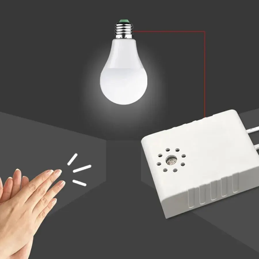 220V Smart Switch Sound Sensor Module Detector Sound Voice Sensor Light Switch Intelligent Auto On Off For Corridor Bath Stair