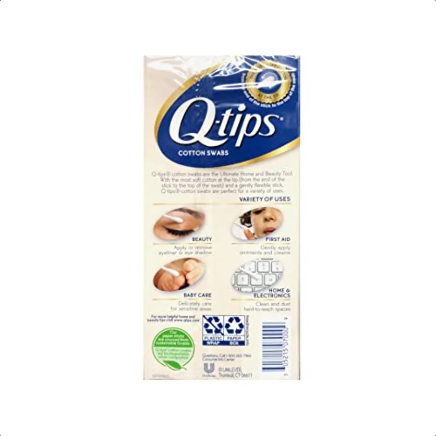 Tamponi di cotone Qtips Confezione da 170 pezzi da 4 tamponi totali da 680