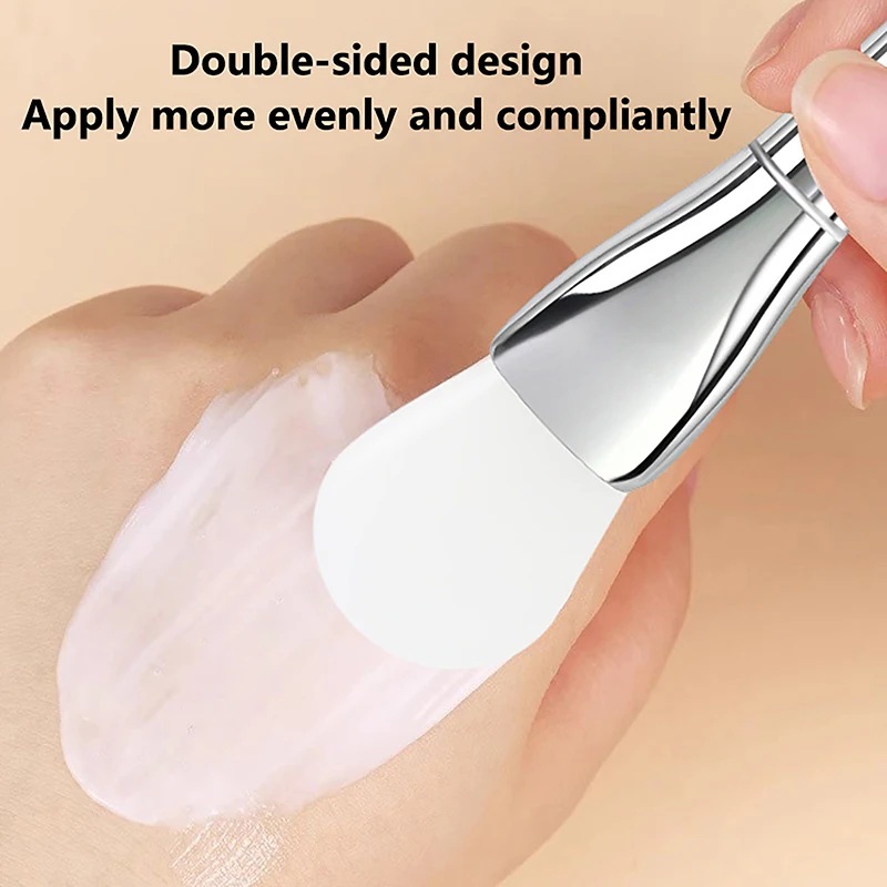 Cepillo de silicona para máscara Facial, maquillaje de cabeza suave, cepillos profesionales de crema de barro, bricolaje, cuidado de la piel, Base, Gel, herramienta cosmética de belleza