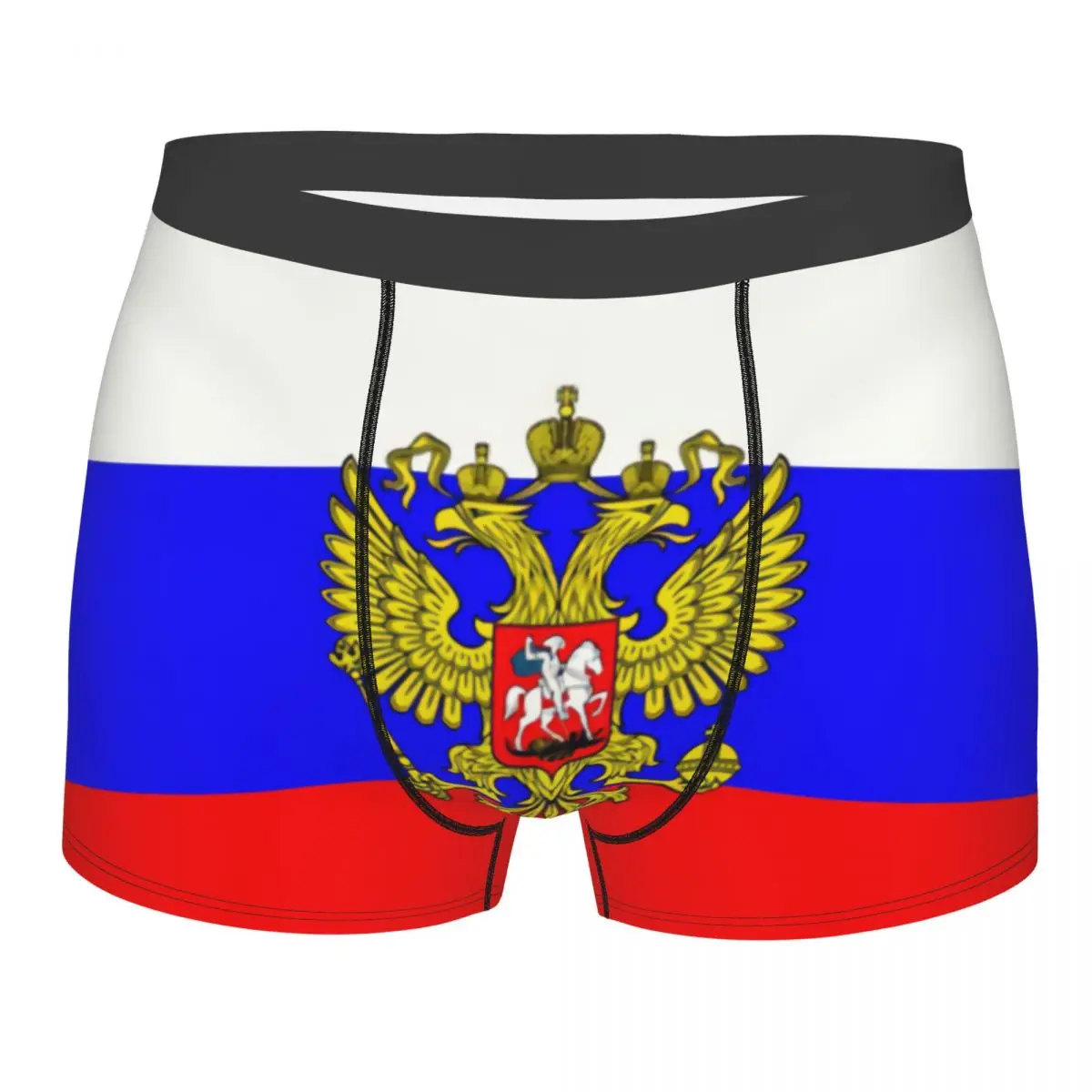 Custom Russian Flag Underwear Men Breathbale Boxer Briefs Shorts Panties Soft Underpants For Homme