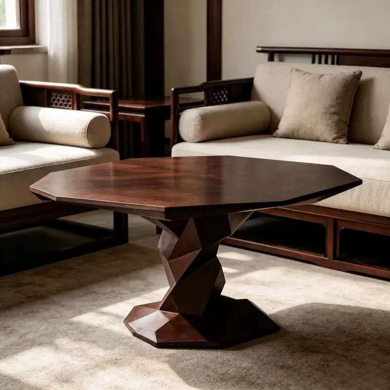 Retro Solid Wood Coffee Table for Living Room and Balcony Small Tea Table 2026 New High End Home Furniture