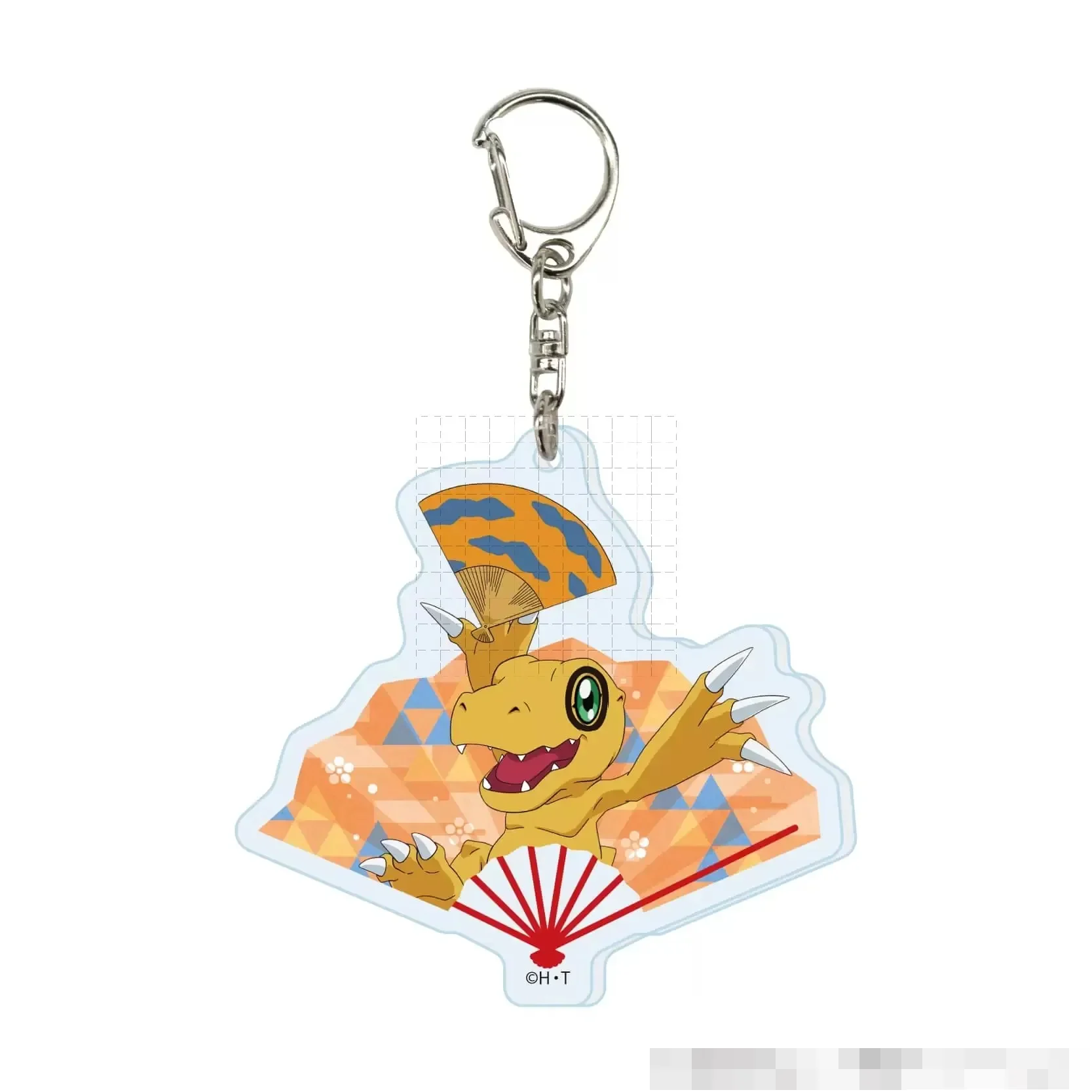 Game Digimon Adventure Keychain Doll Anime Yagami Taichi Agumon Gabumon Piyomon Acrylic Keyring Pendant for Gift