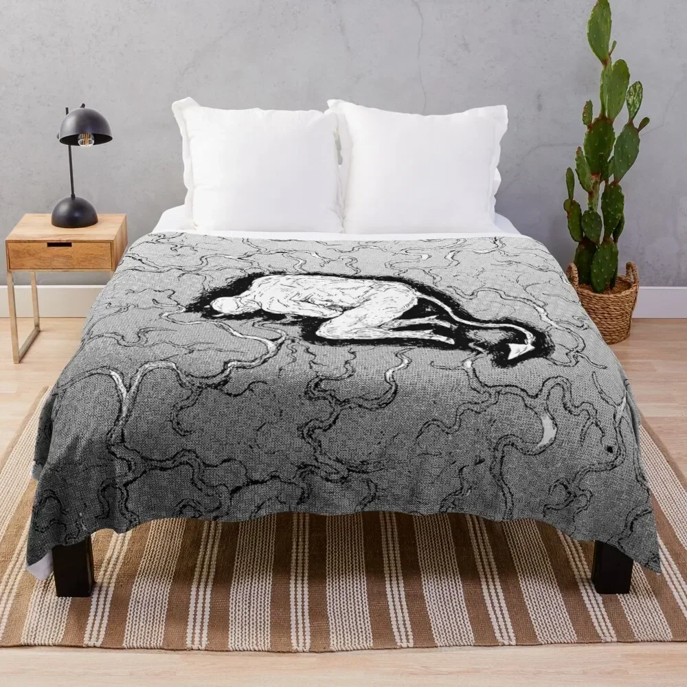 Dorohedoro devil tumor in your brain Throw Blanket anime For Sofa Thin Blankets