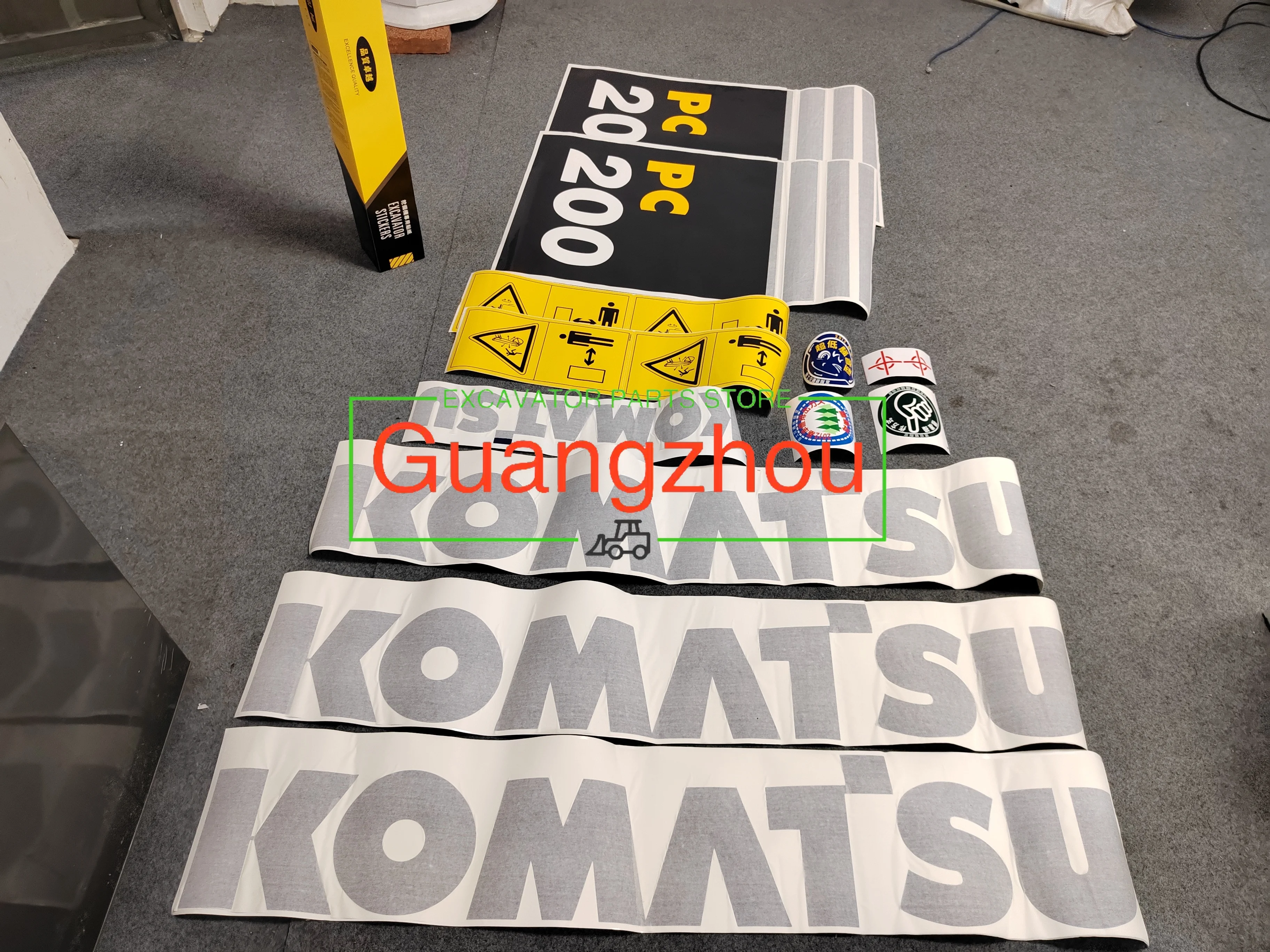 High Quality Excavator Counterweight Boom Sticker for Komatsu Complete Stickers PC-7 PC56 PC110 PC130 PC160 PC200 PC300 PC360-7