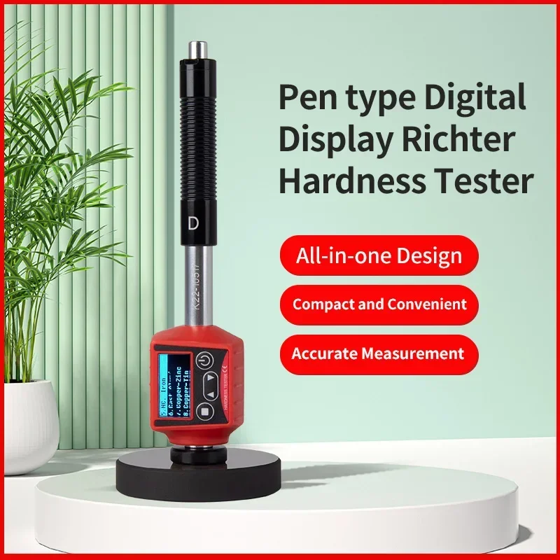 Pen-type Leeb Hardness Tester Integrated for Metal Steel OLED Color, 6-in-1 HL, HV, HB, HRC, HRB, HRA, HS 170-960 HLD