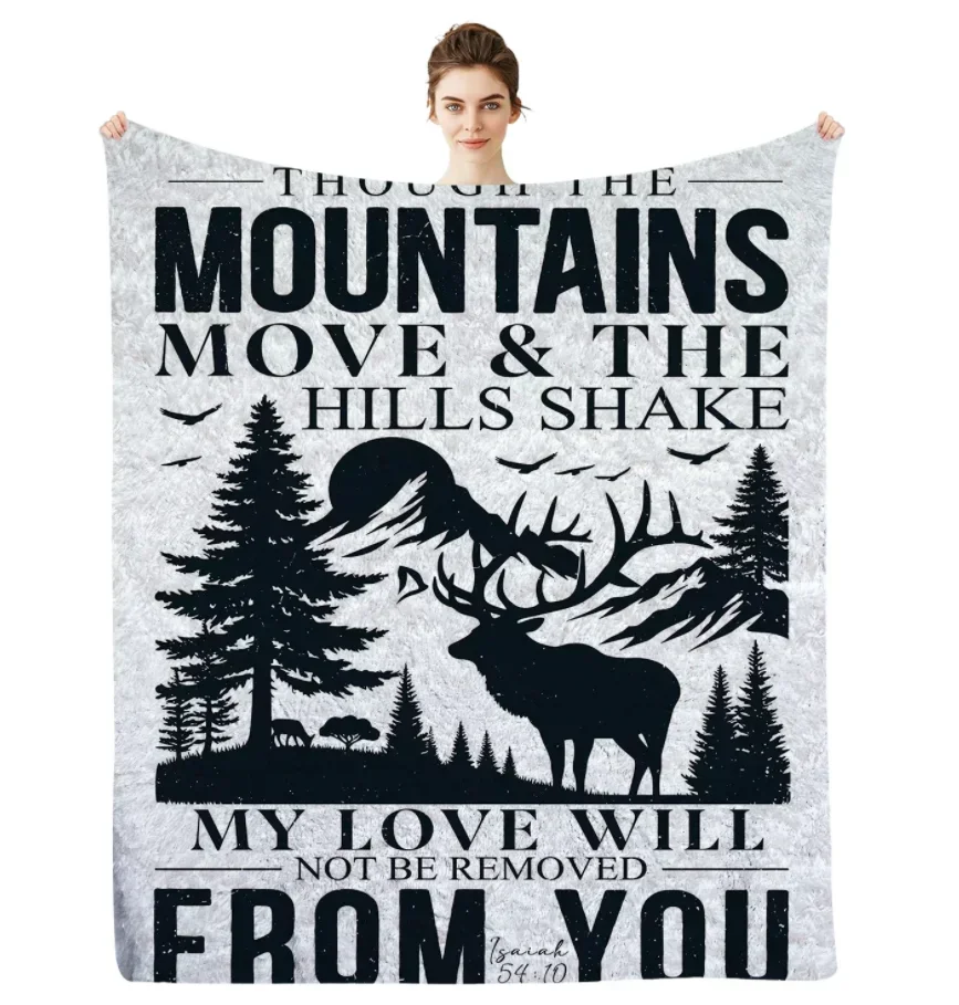 1pcs Yourself Power Blanket Cozy Print Soft Blanket - Skin-Friendly and Versatile Shawl for Sofa, Living Room, and Outdoor