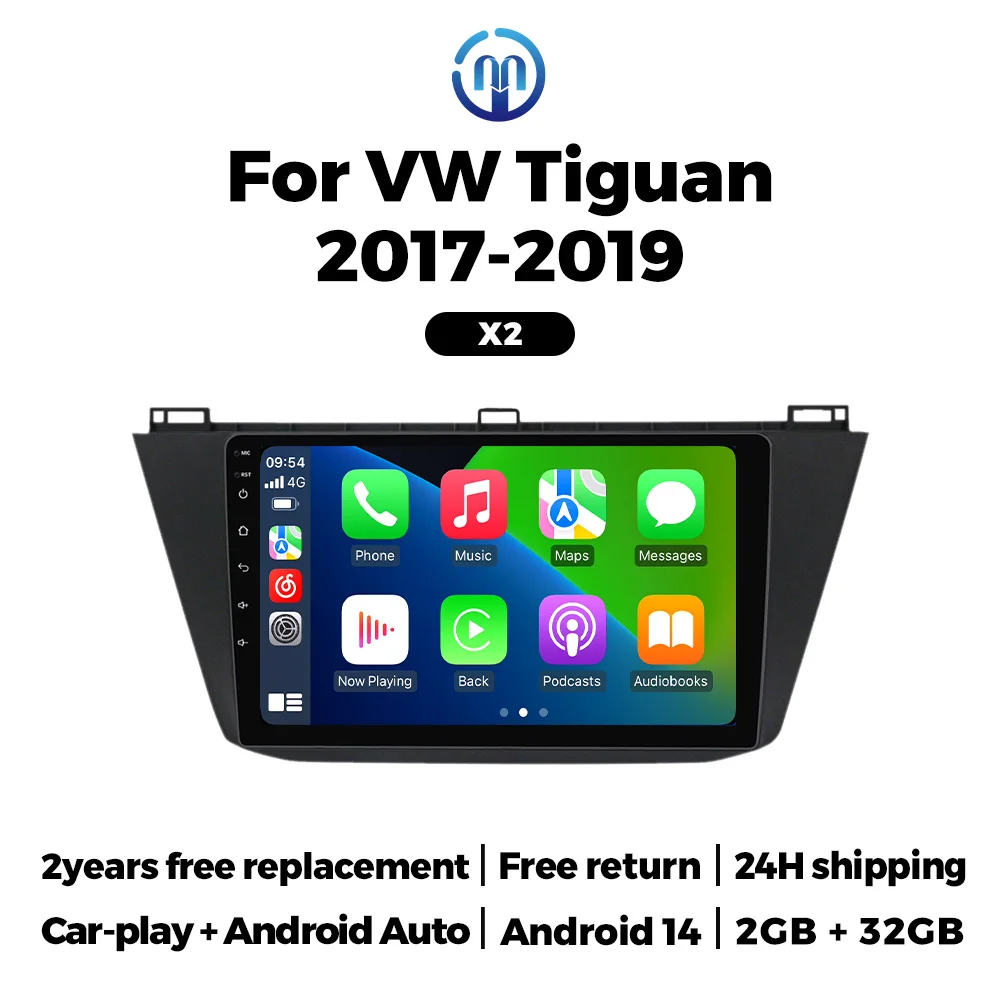 

NaviFly 2 Din Car Radio Multimedia Player For Volkswagen VW Tiguan 2017-2019 Android Wireless Carplay Auto GPS FM Autoradio BT