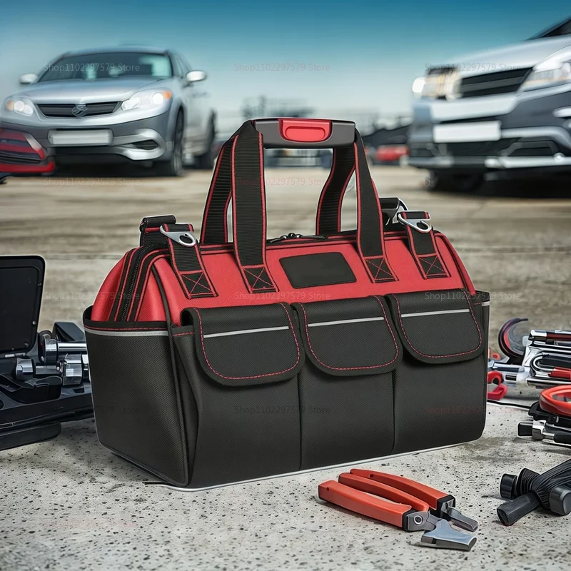 

Multifunctional Tool Bag Oxford Canvas Multi-pocket Storage Household Multifunctional Electrician Special Wear Resistant Workbox