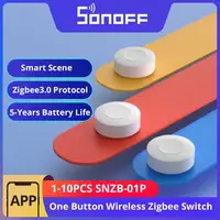 SONOFF-interruptor inalámbrico Zigbee inteligente SNZB-01P, 1-10 Uds., escena inteligente a través de Control bidireccional eWeLink con interruptor TX Ultimate NSPanel Pro