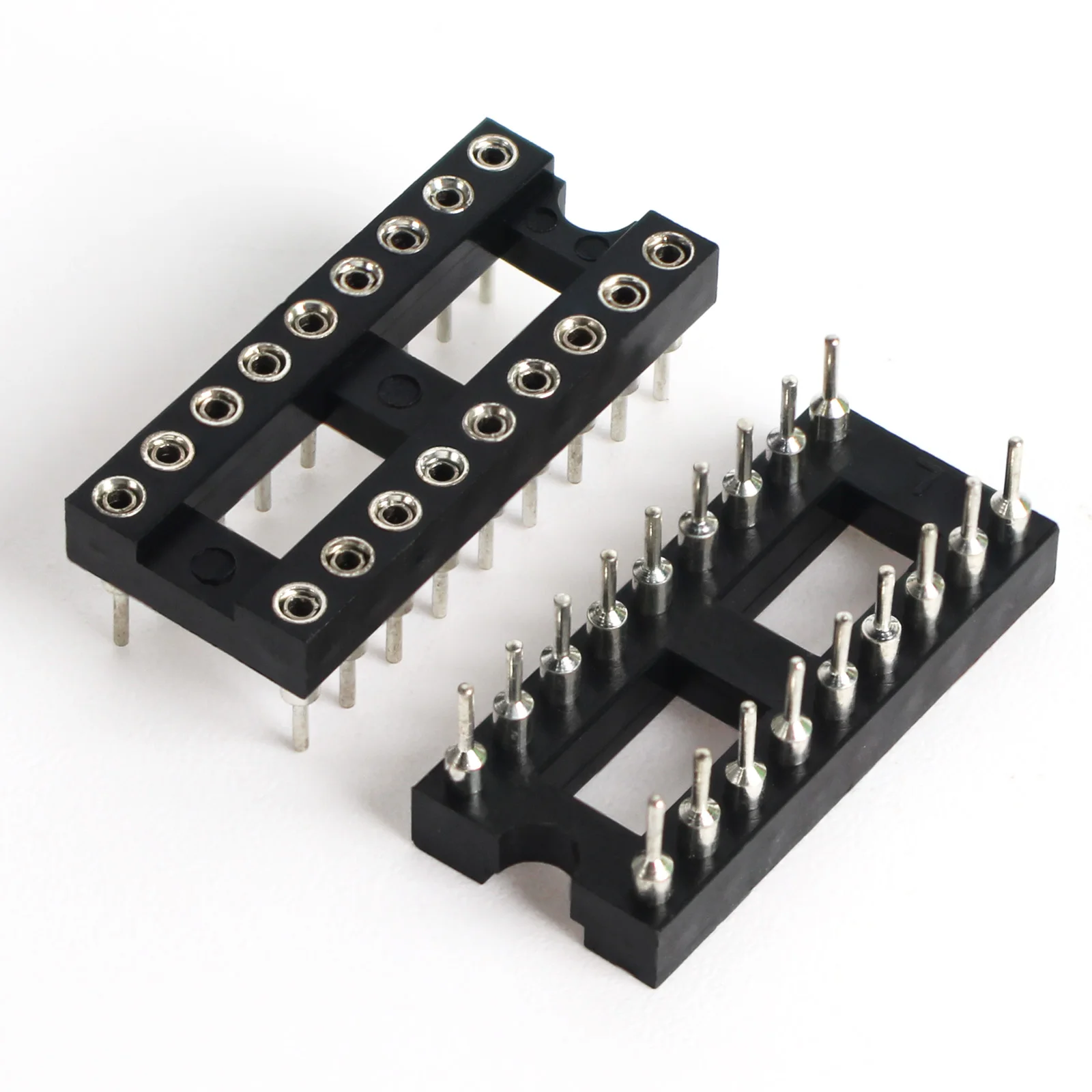 10PCS DIP18 IC ROUND HOLE SOCKET 18p DIP CHIP TEST HOLDER Adaptor 18 PIN Dip-18 DIP 18PIN 2.54MM PITCH CONNECTOR