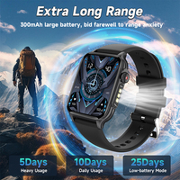 New GEJIAN Call Smart Watch 1.96-inch HD Flashlight 5.2 Bluetooth Connection Heart Rate Health Monitoring Men's Smart Watch