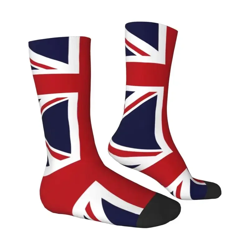 Union Jack Flag Of The UK Men Women Crew Socks Unisex Cool United Kingdom British Spring Summer Autumn Winter Dress Socks