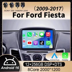 Android 16 Carplay Auto For Ford Fiesta 2009 - 2017 Car Radio Navigation GPS Multimedia Video Player Stereo 360 Camera Head Unit