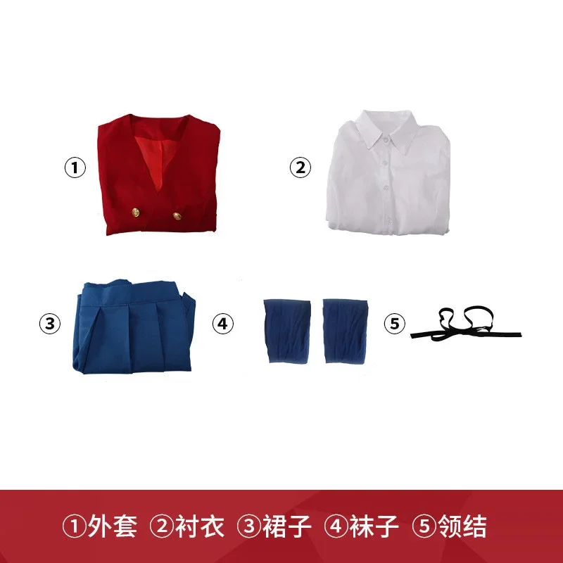 أنيمي النمر التنين Toradora Aisaka Taiga تأثيري حلي شعر مستعار الأحمر JK زي مدرسي امرأة مثير Kawaii هالوين الحرم الجامعي حفلة البدلة