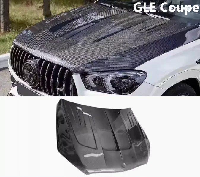 

For Mercedes-Benz W167 GLE350 GLE53 GLE63 Coupe AMG 2020-2023 Real Carbon Fiber Bonnet Front Engine Hood Vent Cover