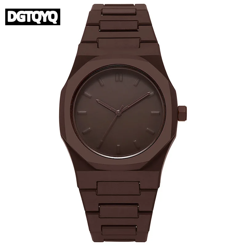 3PCS/Sets Minimalist Design Quartz Watch for Men Casual Lightweight Plastic Strap Sports Business Watches Man Creative Clock