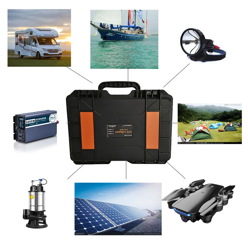 LiFePo4バッテリーパック,12V, 100Ah,充電式,BMS,36V, 100Ah, 150Ah,防水,船舶用,RV,屋外バックアップ,ソーラーインバーター