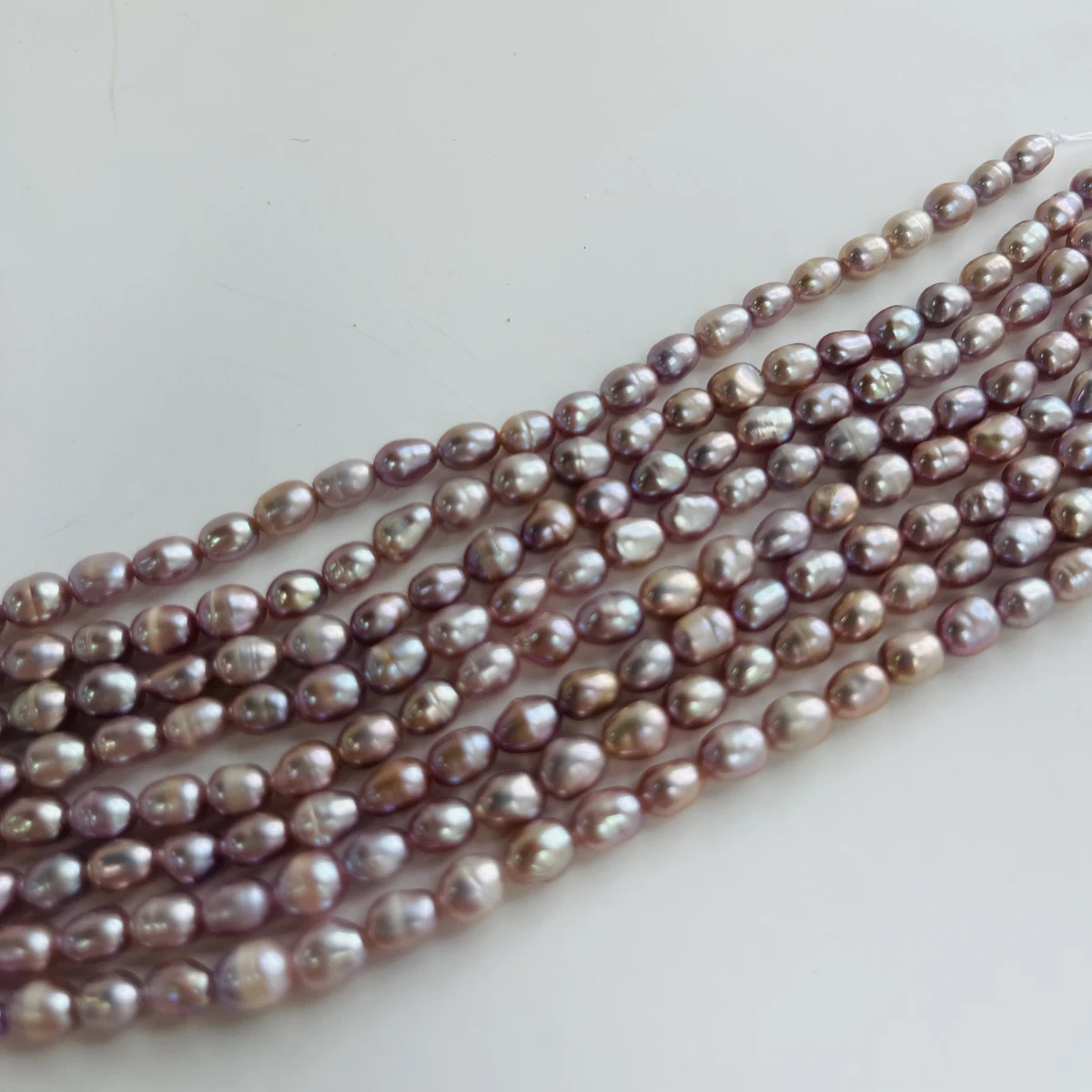 6-7mm Purple Natural Freshwater Pearl Semi-finished Rice Shape Beads for Jewelry Making DIY Women Necklace Earrings Accessories