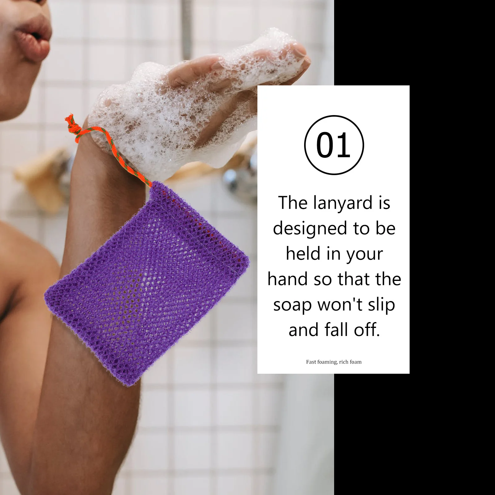 

4pcs Soap Bags Premium Drawstring Design For Bath Exfoliating Towel Bubble Foaming Pouch Practical Bathing Soap Holder Shower