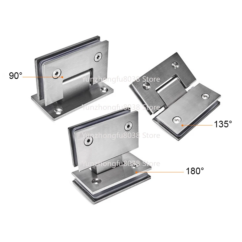 Bathroom Shower Glass Hardware Manufacturer Heavy Duty Rotary Pivot Adjustable Wall Mounted Glass To Glass Door Hinges