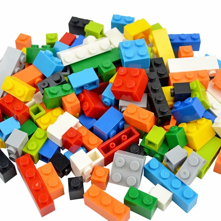 130pcs-1950pcs Building Block  Random Color Set Bulk Thick Figures Mixed Models Classic Particls Brick  1x1 1x2 1x3 1x4 2x2 Toys