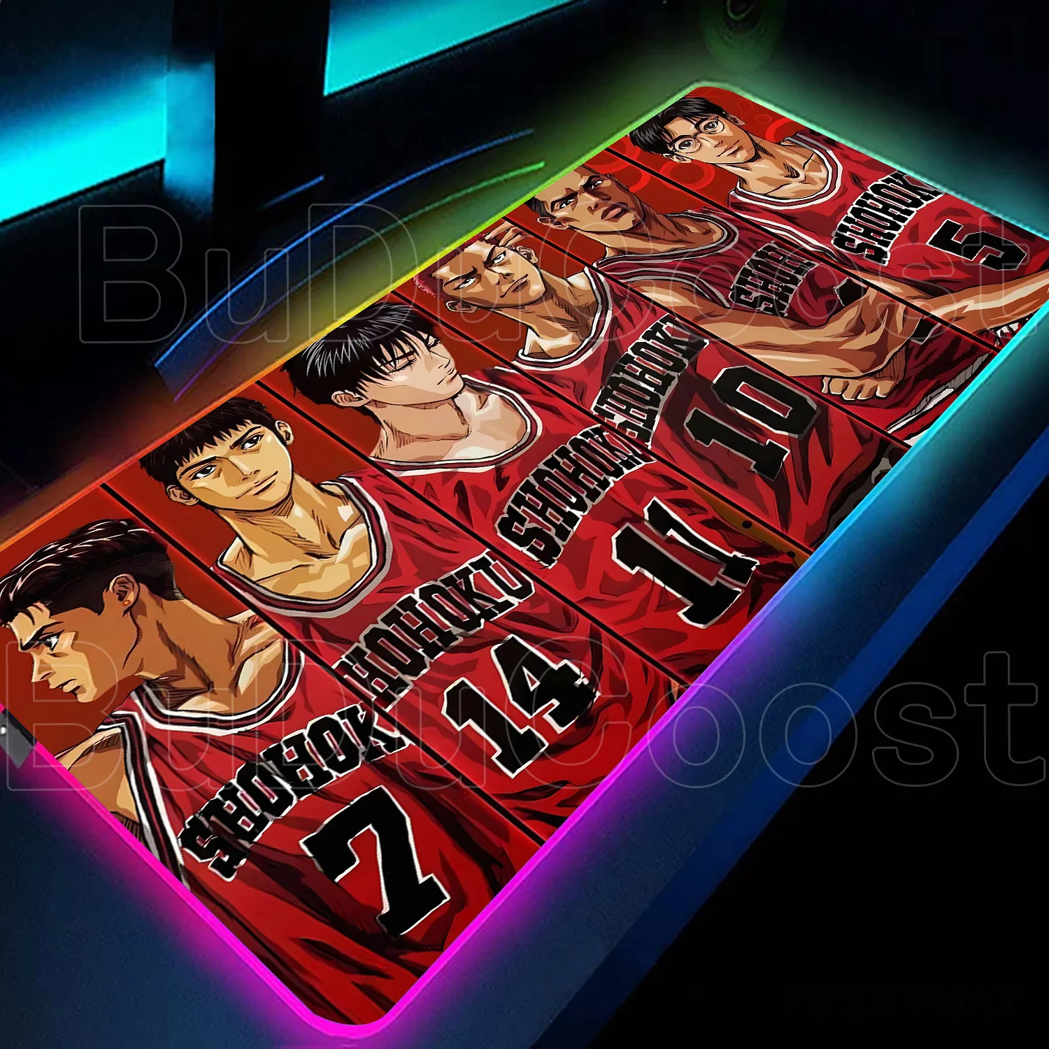 

Anime Slam Dunk RGB Mouse Pad Sports Basketball Desk Mouse Pad Large Gamer Mousepad HD Desk Pad Extended Gaming XXL Keyboard Mat