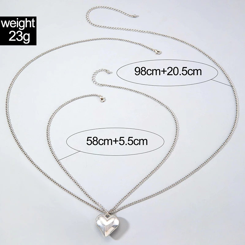 Tocona INS Sexy Charm Heart Twine Body Chain for Women Girl Simple Party Alloy Metal Ajustable Body Chain Класічны ланцуг 25340