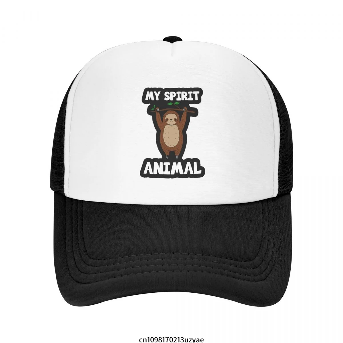 Sloth Spirit Animal Trucker Hat Gorra ajustable con parte trasera de malla de poliéster para uso casual al aire libre