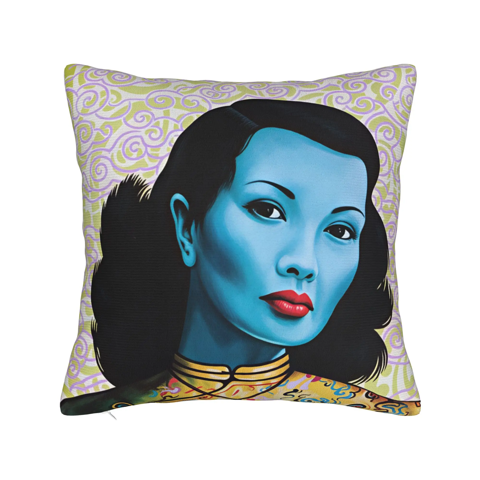Miss Wong Vladimir Tretchikoff Pillow Case  Comfy Pillow Cover For Chair Sofa Home Decor Cute Funny Pillowcases