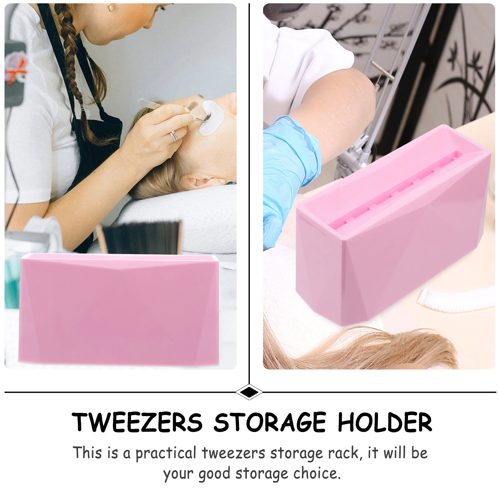 1 個まつげピンセット収納ラック耐久性のあるアクリル小型ポータブル保護ホルダー化粧ツールコンテナ便利な収納