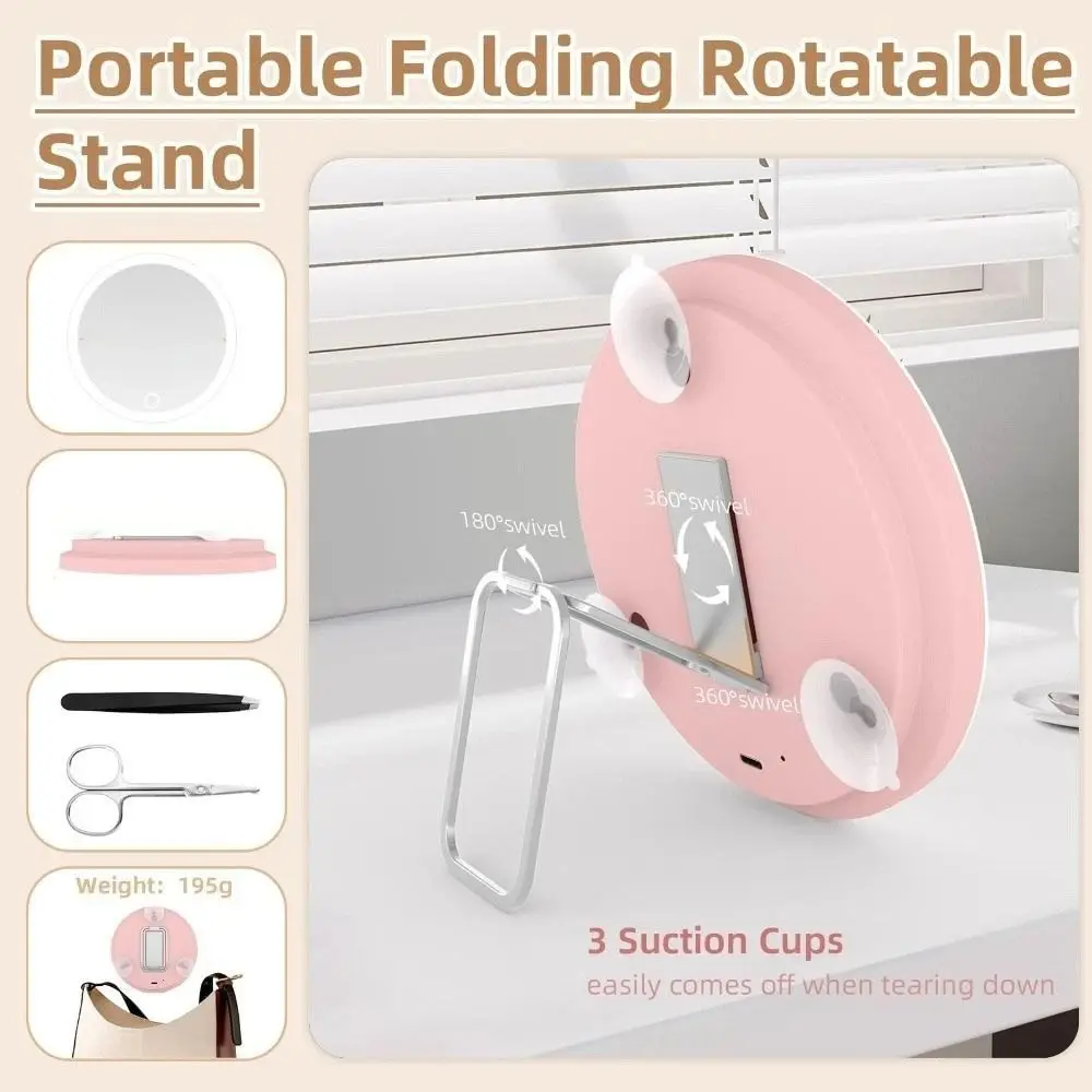 المحمولة 30X ماكياج مرآة مكبرة 6 بوصة مستديرة السفر مكبرة مرآة يده تصاعد المرآة البالونية سطح المكتب