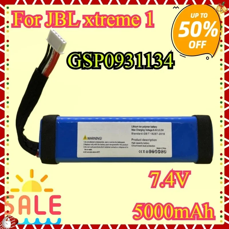 SWZY  High quality For JBL Xtreme1 5000mAh GSP0931134 Battery For JBL Xtreme Wireless Bluetooth Speaker Batteria Upgrade version