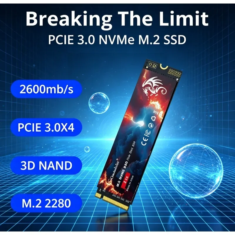 m2-2280-nvme-pcie-30-x4-ssd、2600mb-s、3d-nand、ソリッドステートディスク、ノートパソコンおよびデスクトップパソコン用内蔵ストレージドライブ