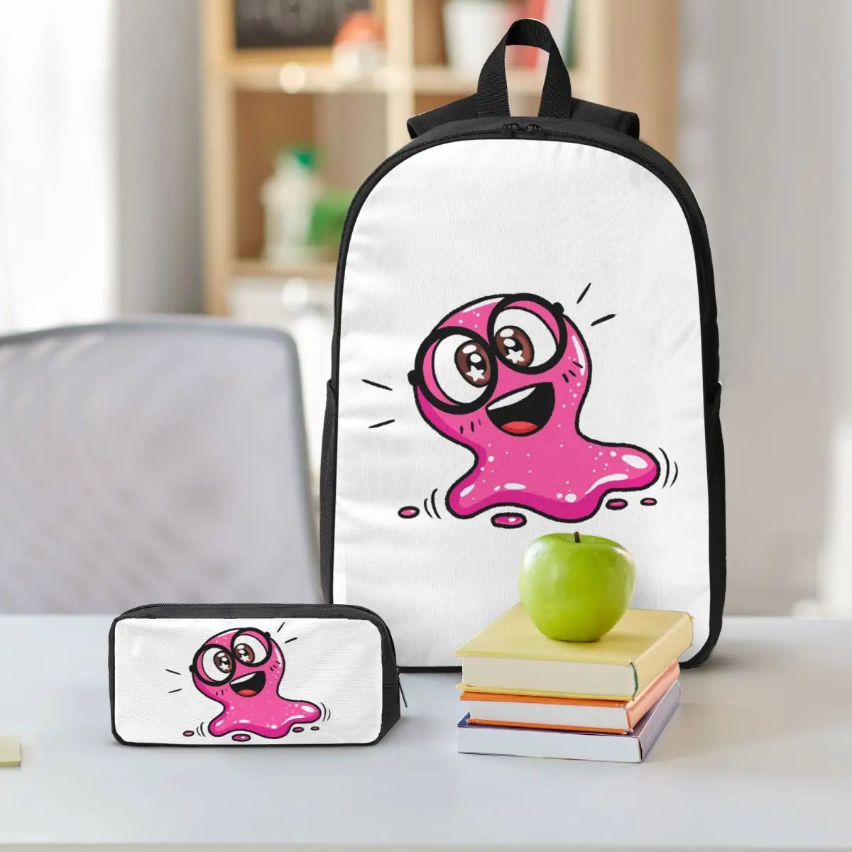 Super Slick Slime Sam Backpack Boys Girls BookBag School Bag Shoulder Bags 3ps Insulated Lunch Bag Pencil Case