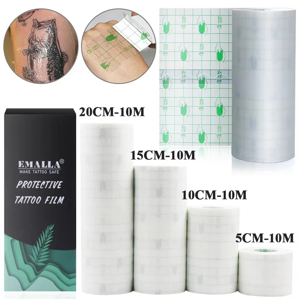 

10M Waterproof Tattoo Film Aftercare Protective Skin Healing Solution Tattoo Adhesive Bandages Repair Tattoo Accessories PU Film