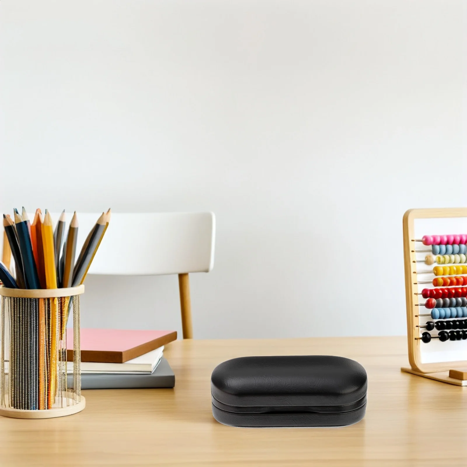 

Layer Glasses Case Black Frame Eyewear Storage Double Glasses Case ganizer PU Foldable Travel Box