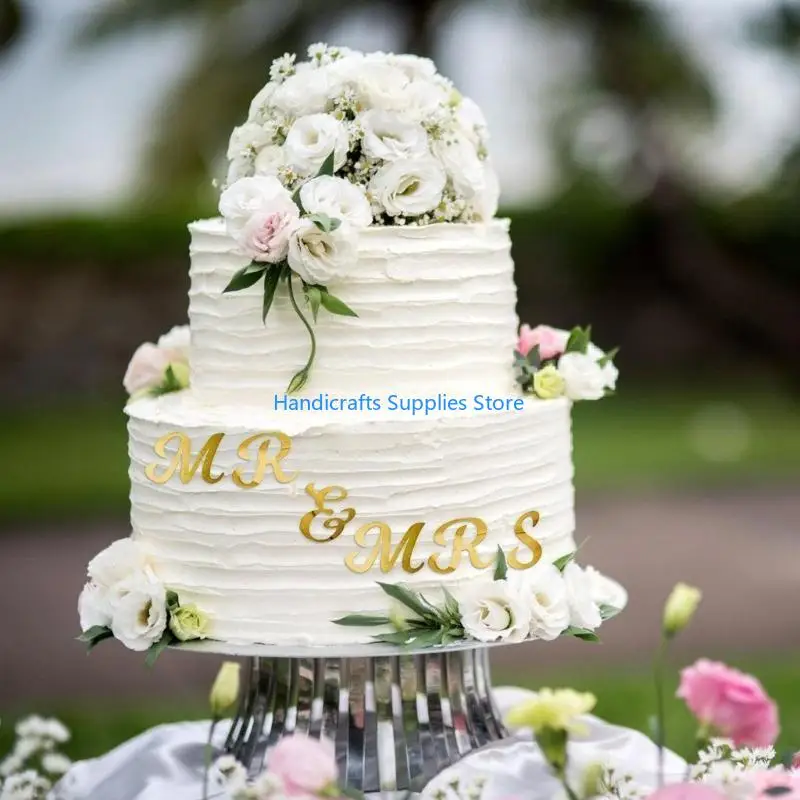 R1WA Gold Acrylic Alphabets Cake Toppers, Completes Alphabets for Event Styling